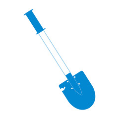 Stylized icon of a colored shovel for hiking
