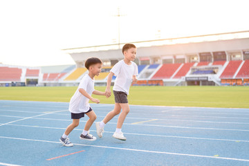 Fototapeta premium Running boy