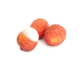 Lychee Isolated On White