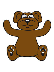 embracing funny sitting cute little teddy thick sweet cuddly comic cartoon