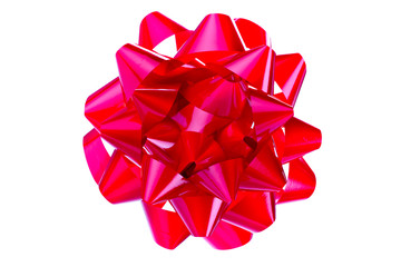 red bow on white.