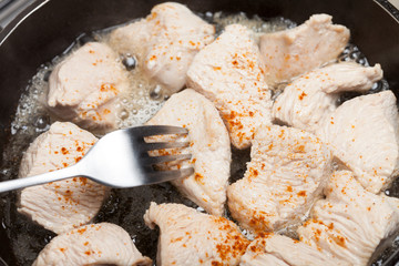 Turkey meat roasting