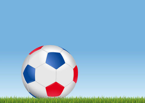 Ballon de foot tricolore - Bleu Blanc Rouge