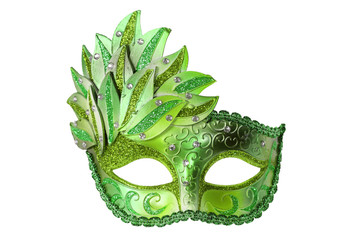 Carnival Venetian mask isolated on white background with clipping path.