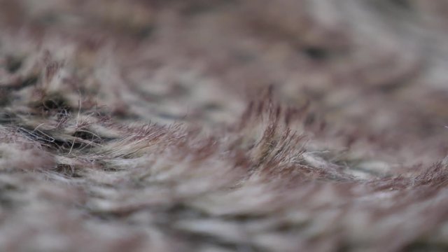Shallow DOF fake fur fabric texture slow tilting 4K 2160p 30fps UltraHD footage - Deep bokeh of synthetic fibers of fun or faux fur 4K 3840X2160 UHD tilt video 
