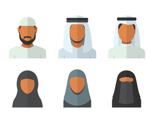 Arabic man and woman set