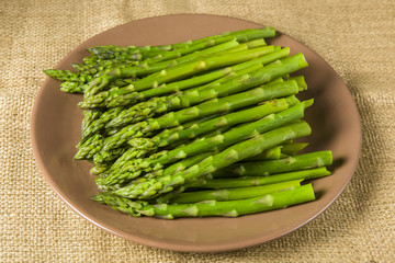 Blanched green asparagus