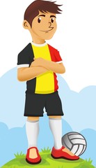 Belgium Soccer Character