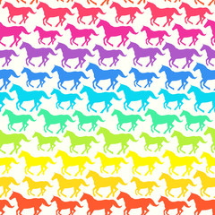 Seamless pattern with horses.
