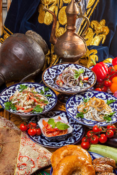 Salads in Oriental style