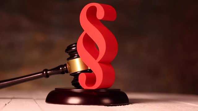 Mallet, Law, legal code and scales of justice concept