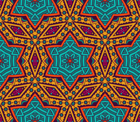 Abstract ethnic tiled seamless  pattern 