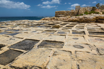 Salt pans in Marsaskala, Malta