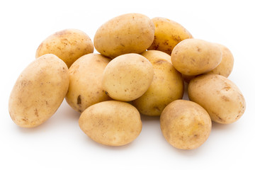 New potato isolated on white background.