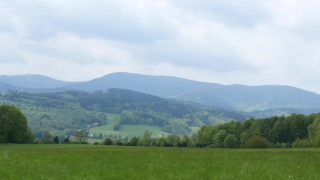 Landscape panorama in mountains