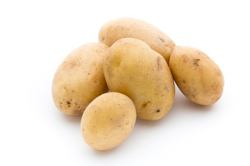 New potato isolated on white background.