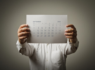 September calendar list of the year two thousand sixteen.