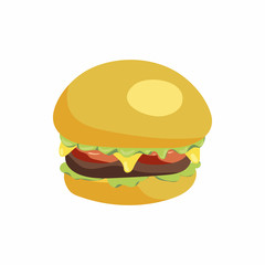 Hamburger icon in cartoon style