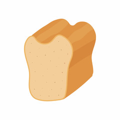 iWhite bread icon, cartoon style