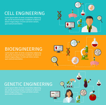 Three Biotechnology Banner Set