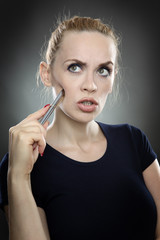 Obraz premium Thinking woman