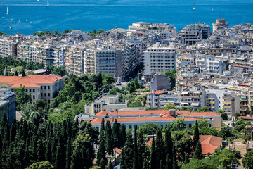 Fototapeta premium Aerial view of Thessaloniki, Greece.