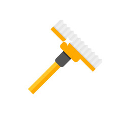 Cleaning mop flat vector.