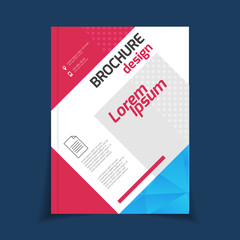 Brochure template illustration, cover design annual report