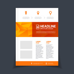 Brochure template illustration, cover design annual report