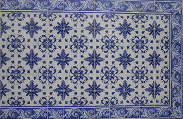 Detail of some typical portuguese tiles