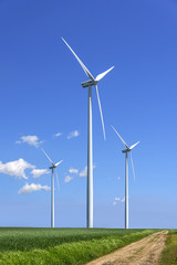 Fototapeta premium Wind turbines generating electricity.