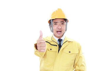 笑顔の労働者