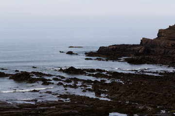 Fototapeta na wymiar View over the coastline near Bude in Cornwall