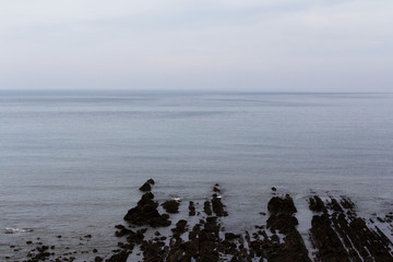 View over the coastline near Bude in Cornwall