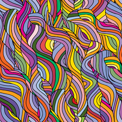 colorful seamless waves background, cool vector illustration