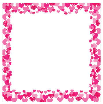  hearts on  background vector illustration. Hearts photo frame v