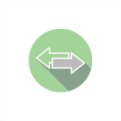  illustration arrow icons back and forth. direction. pointer. ve