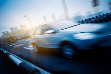 Fototapeta premium traffic through city, cityscape of china.