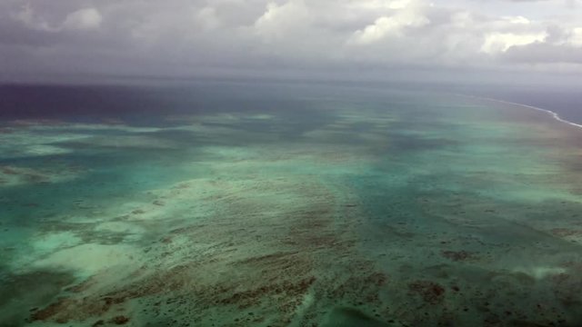 Aerial view of arlington coral reef at the Great Barrier Reef near Cairns in Tropical North Queensland, Queensland, Australia.
