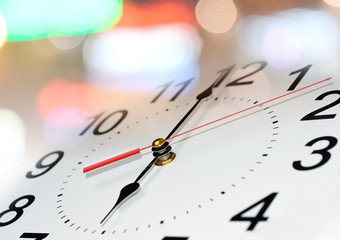 clock with blur background. Time concept.