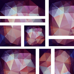 Set of banner templates with abstract background. 