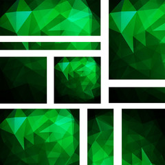 Fototapeta premium Set of banner templates with abstract background. 