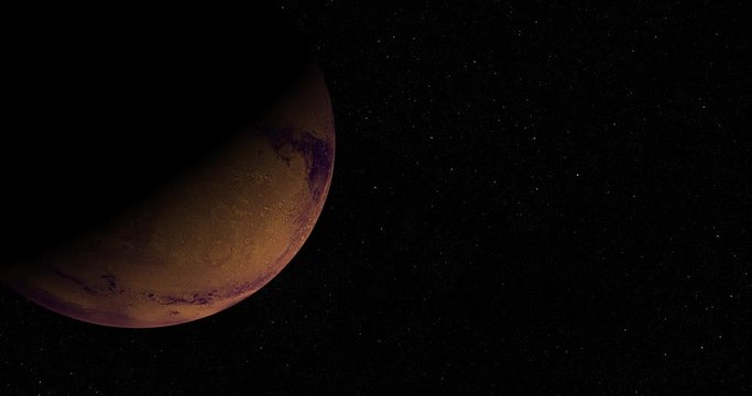 A smooth, steady departure from Mars at 0 degrees longitude. Data: NASA/JPL.


