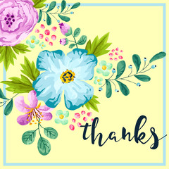 Spring Flower Thank You Card