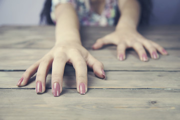 Woman hands claws
