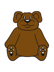 sitting cute little teddy thick sweet cuddly comic cartoon