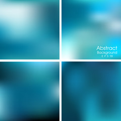 set of blue blurred background Vector