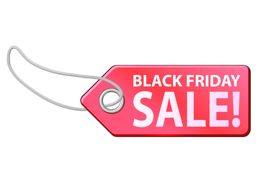 Black Friday sale red tag vector image