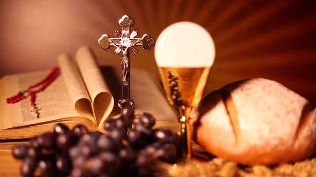 Eucharist, sacrament of communion background 