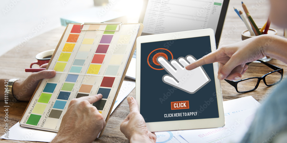 Poster touch pad interaction screen push concept